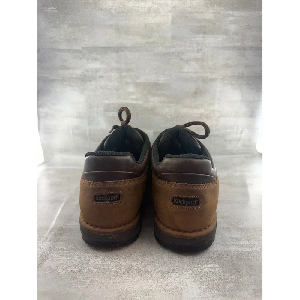 Rockport XCS MLV41 Men Brown Leather Hiking Trail Shoes Vibram Sole Size 12M